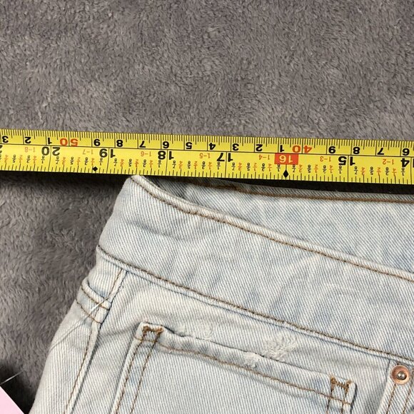 Wild Fable Womens Shorts 17 Distressed Denim Cut Off Super High Rise Light Wash - Picture 7 of 10